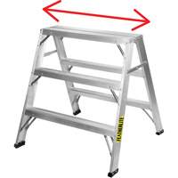 Chevalet de sciage industriel, 2' ha x 31,9375" la x 23,50" pr, Capacit&eacute; de 300 lb, Aluminium Helyx Safety & Industrial Supplies