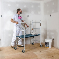 Mobile Work Scaffolding - Mini Scaffoldings, Aluminum Frame, 42" D x 48-1/2" H Helyx Safety & Industrial Supplies