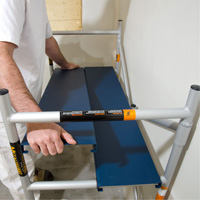 Mobile Work Scaffolding - Mini Scaffoldings, Aluminum Frame, 42" D x 48-1/2" H Helyx Safety & Industrial Supplies