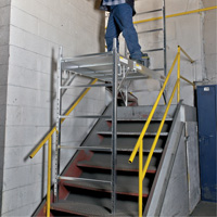 Mobile Work Scaffolding - Maxi Square Scaffolding, Aluminum Frame, 74" D x 75" H Helyx Safety & Industrial Supplies