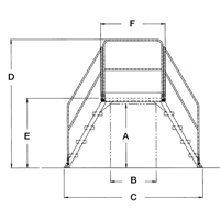&eacute;chelles de liaison, 128" Port&eacute;e hors tout, 60" ha x 60" p, 24" Largeur de la marche Helyx Safety & Industrial Supplies