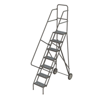 Rolling Ladder, 7 Steps, Serrated, 70" High Helyx Safety & Industrial Supplies