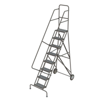 Rolling Ladder, 8 Steps, Serrated, 86" High Helyx Safety & Industrial Supplies
