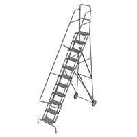 Rolling Ladder, 11 Steps, Serrated, 116" High Helyx Safety & Industrial Supplies