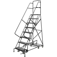 &eacute;chelles roulantes multidirectionnelles, 8 marches, Largeur de la marche 24", Hauteur de la plateforme 80", Acier Helyx Safety & Industrial Supplies