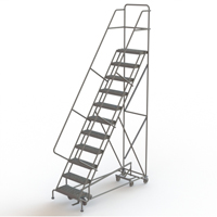 &eacute;chelles roulantes multidirectionnelles, 11 marches, Largeur de la marche 24", Hauteur de la plateforme 110", Acier Helyx Safety & Industrial Supplies