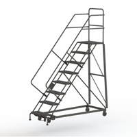 &eacute;chelles robustes en angle de s&eacute;curit&eacute;, 8 marches, Perfor&eacute;, Inclinaison 50°, Hauteur 80" Helyx Safety & Industrial Supplies