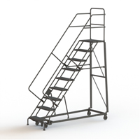 &eacute;chelles robustes en angle de s&eacute;curit&eacute;, 9 marches, Perfor&eacute;, Inclinaison 50°, Hauteur 90" Helyx Safety & Industrial Supplies