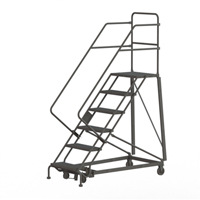 &eacute;chelles robustes en angle de s&eacute;curit&eacute;, 6 marches, Stri&eacute;, Inclinaison 50°, Hauteur 60" Helyx Safety & Industrial Supplies