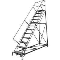 &eacute;chelles en angle de s&eacute;curit&eacute;, 12 marches, Perfor&eacute;, Inclinaison 50°, Hauteur 120" Helyx Safety & Industrial Supplies