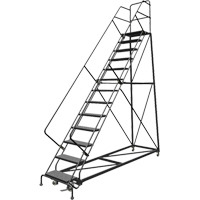 &eacute;chelles en angle de s&eacute;curit&eacute;, 13 marches, Perfor&eacute;, Inclinaison 50°, Hauteur 130" Helyx Safety & Industrial Supplies