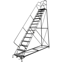 &eacute;chelles en angle de s&eacute;curit&eacute;, 15 marches, Perfor&eacute;, Inclinaison 50°, Hauteur 150" Helyx Safety & Industrial Supplies
