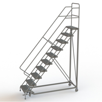 &eacute;chelles en angle de s&eacute;curit&eacute;, 10 marches, Stri&eacute;, Inclinaison 50°, Hauteur 100" Helyx Safety & Industrial Supplies