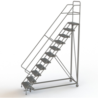 &eacute;chelles en angle de s&eacute;curit&eacute;, 11 marches, Stri&eacute;, Inclinaison 50°, Hauteur 110" Helyx Safety & Industrial Supplies