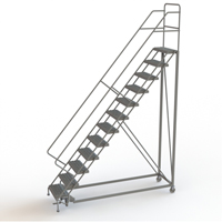 &eacute;chelles en angle de s&eacute;curit&eacute;, 12 marches, Stri&eacute;, Inclinaison 50°, Hauteur 120" Helyx Safety & Industrial Supplies