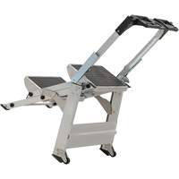 Tilt & Roll Step Stool Ladder, 2 Steps, 23" x 21" x 34.50" High Helyx Safety & Industrial Supplies