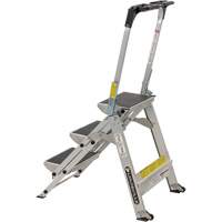 Tilt & Roll Step Stool Ladder, 3 Steps, 34" x 22" x 50.75" High Helyx Safety & Industrial Supplies