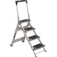 Tilt & Roll Step Stool Ladder, 4 Steps, 44.25" x 22.13" x 59" High Helyx Safety & Industrial Supplies