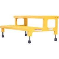 Adjustable Step-Mate Stand, 2 Step(s), 36-3/16" W x 22-7/8" L x 15-1/4" H, 500 lbs. Capacity Helyx Safety & Industrial Supplies