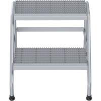 Aluminum Step Stand, 2 Step(s), 22-13/16" W x 24-9/16" L x 20" H, 500 lbs. Capacity Helyx Safety & Industrial Supplies