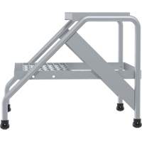 Aluminum Step Stand, 2 Step(s), 22-13/16" W x 24-9/16" L x 20" H, 500 lbs. Capacity Helyx Safety & Industrial Supplies