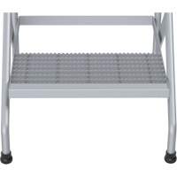Aluminum Step Stand, 2 Step(s), 22-13/16" W x 24-9/16" L x 20" H, 500 lbs. Capacity Helyx Safety & Industrial Supplies