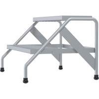 Aluminum Step Stand, 2 Step(s), 32-13/16" W x 24-9/16" L x 20" H, 500 lbs. Capacity Helyx Safety & Industrial Supplies