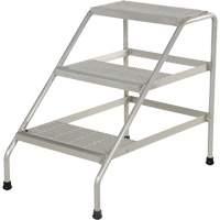 Aluminum Step Stand, 3 Step(s), 22-13/16" W x 34-9/16" L x 30" H, 500 lbs. Capacity Helyx Safety & Industrial Supplies