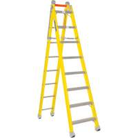 &eacute;chelle et escabeau combin&eacute;s, 13,8', Fibre de verre, 375 lb, CSA calibre 1AA Helyx Safety & Industrial Supplies