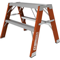 Buildman Step-up Workbench, 2' H x 33.5" W x 25.75" D, 300 lbs. Capacity, Fibreglass Helyx Safety & Industrial Supplies