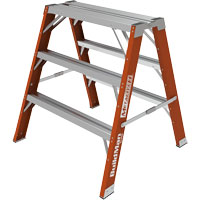 Buildman Step-up Workbench, 3' H x 34.75" W x 33.25" D, 300 lbs. Capacity, Fibreglass Helyx Safety & Industrial Supplies