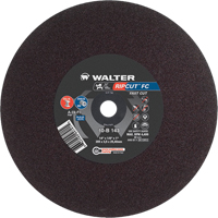 Meule &agrave; tronçonner Ripcut II pour la coupe de l'acier inoxydable et l'acier sur scies fixes, 14" x 1/8", Arbre de 1", Type 1, Oxyde d'aluminium, 4400 Tr/min Helyx Safety & Industrial Supplies