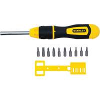Tournevis &agrave; cliquet &agrave; embouts multiples avec 10 embouts, Prise Coussin&eacute;e Helyx Safety & Industrial Supplies