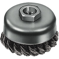 Knot Wire Cup Brush, 3" Dia. x 5/8"-11 Arbor Helyx Safety & Industrial Supplies