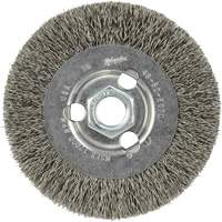 Crimped Wire Wheel, 4" Dia., 0.12" Fill, 5/8"-11 Arbor Helyx Safety & Industrial Supplies