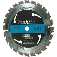 Lame de scie circulaire pour charpente &agrave; pointes au carbure, 8-1/4", 24 dents, Pour Bois Helyx Safety & Industrial Supplies