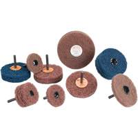 Standard Abrasives Buff & Blend Wheel, 3" Dia. x 1/4" W, 1/4" Arbor, Aluminum Oxide Helyx Safety & Industrial Supplies