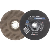 Stainless Steel Depressed Centre Grinding Wheels, 9" x 1/8", 7/8" Arbor, Type 27 Helyx Safety & Industrial Supplies