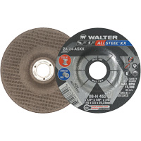 Depressed Centre Grinding Wheels - ALLSTEEL XX, 4-1/2" x 1/8", 7/8" Arbor, Type 27, Zirconia Alumina, 13300 RPM Helyx Safety & Industrial Supplies