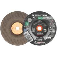 FLEXCUT MILL SCALE Grinding Wheel, 5", 36 Grit, Aluminum Oxide, 5/8"-11, 12200 RPM, Type 29 Helyx Safety & Industrial Supplies