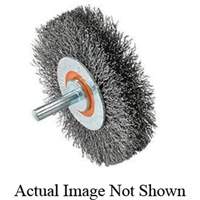 Mounted Crimped Wire Wheel, 3" Dia., 0.0118" Fill Helyx Safety & Industrial Supplies