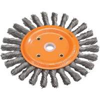 Knot-Twisted Wire Bench Wheel, 6" Dia., 0.0118" Fill, 5/8" Arbor, Steel Helyx Safety & Industrial Supplies