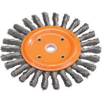 Knot-Twisted Wire Bench Wheel, 8" Dia., 0.0118" Fill, 5/8" Arbor, Steel Helyx Safety & Industrial Supplies