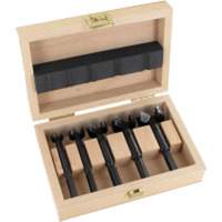 Bormax Forstner Bit Kits in a Wooden Box, 7 Pieces, Steel Helyx Safety & Industrial Supplies