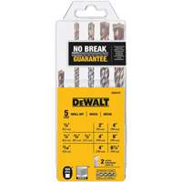 2-Cutter Masonry & Concrete Drill Bit Set, 5 Pieces, Carbide Helyx Safety & Industrial Supplies