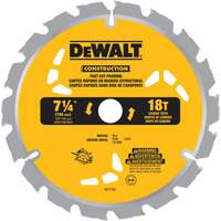 Fast Cut Framing Carbide-Tipped Saw Blade, 7-1/4", 18 Teeth, Wood Use Helyx Safety & Industrial Supplies
