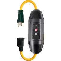 Cordons avec disjoncteur de fuite &agrave; la terre en ligne, 120 V, 20 A, Cordon de  Helyx Safety & Industrial Supplies