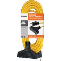 Cordon rallonge en vinyle, Ext&eacute;rieur, SJTW, AWG 12/3, 15 A, 3 prise(s), 25' Helyx Safety & Industrial Supplies