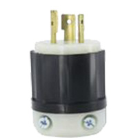 2-Pole 3-Wire Grounding Locking Plug, Nylon, 20 A, 347 V, L24-20P Helyx Safety & Industrial Supplies