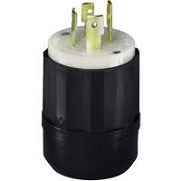 3-Pole 4-Wire Grounding Locking Plug, Nylon, 20 Amps, 250 V, L15-20P Helyx Safety & Industrial Supplies